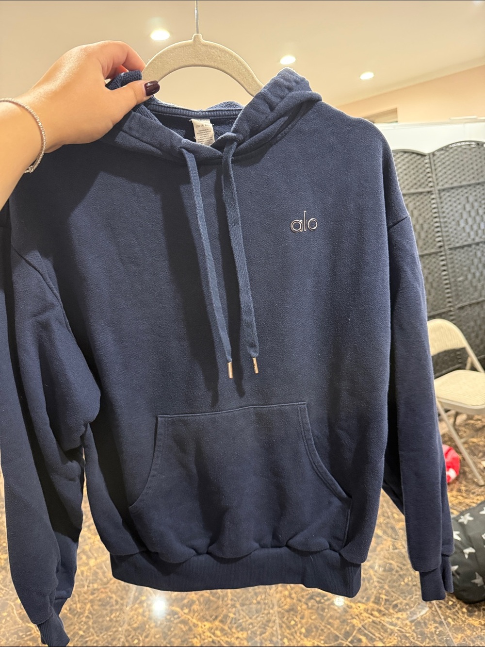 ALO Yoga Accolade Navy Blue Hoodie